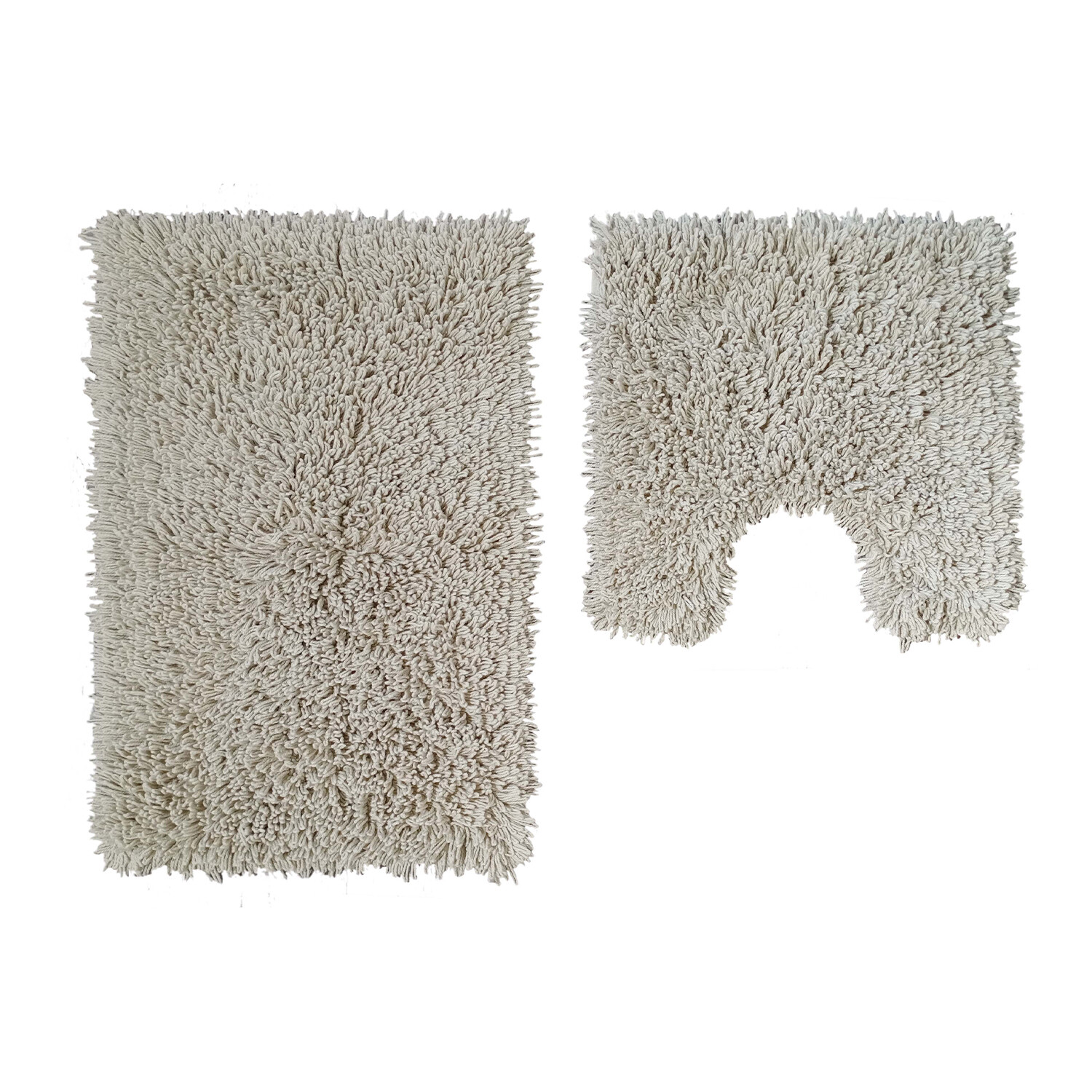 Luxurious Twist Cotton Bath Mat Set Gush Silver Image