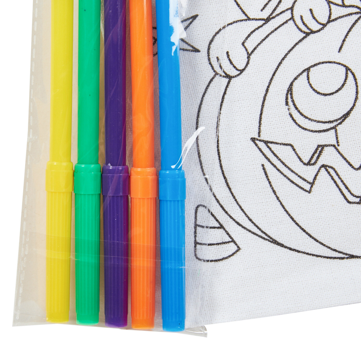 Colour Your Own Halloween Canvas Bag - White Image 3