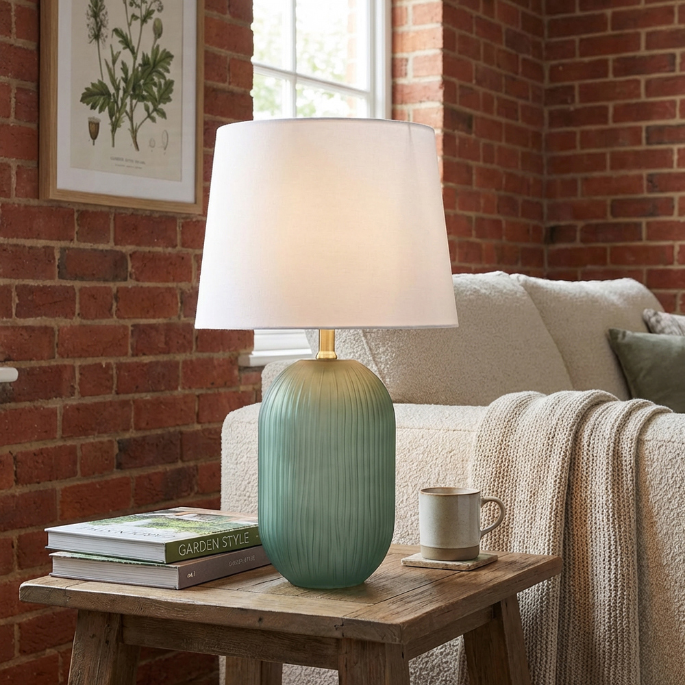 Elodie Glass Table Lamp - Green Image 6
