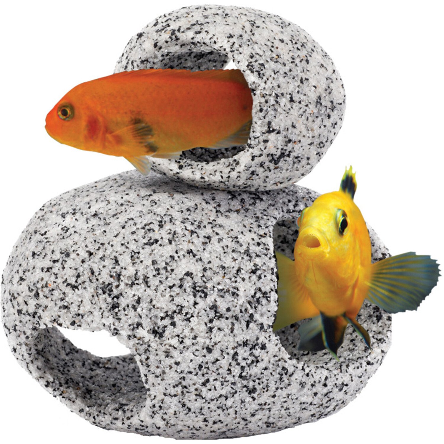 Penn-Plax 2 Pack Aquarium Stone Hideaways Ornament Image 1