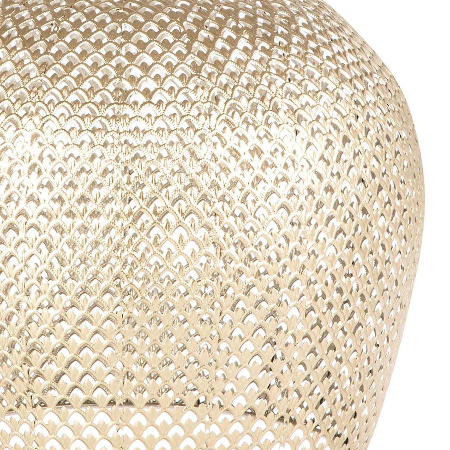 Moroccan Gold Cut Out Dome Shade Metal Pendant Light Image 4