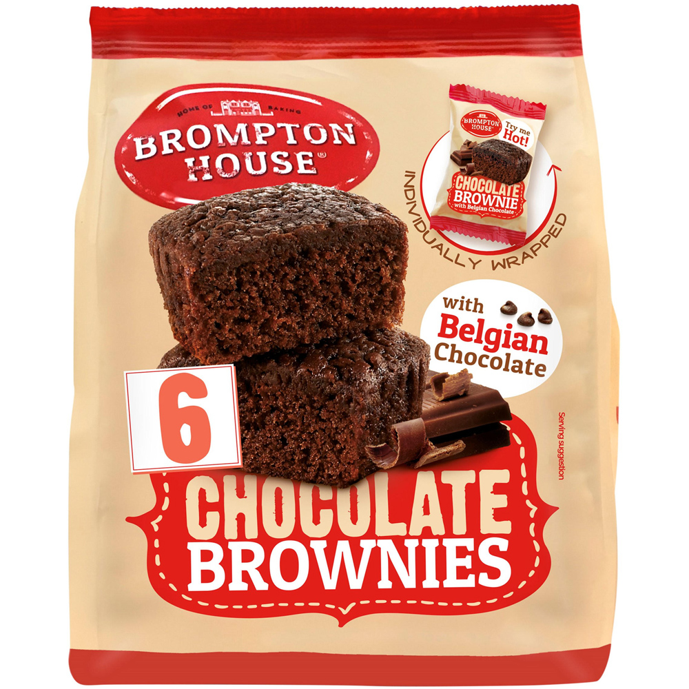 Brompton House Chocolate Brownies 6 Pack Image