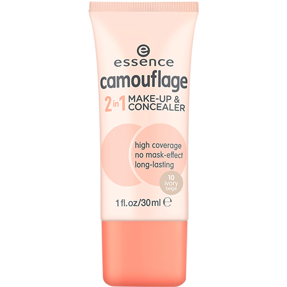 Essence Camouflage 2 in1 Make Up and Concealer Ivory Beige 10 Wilko