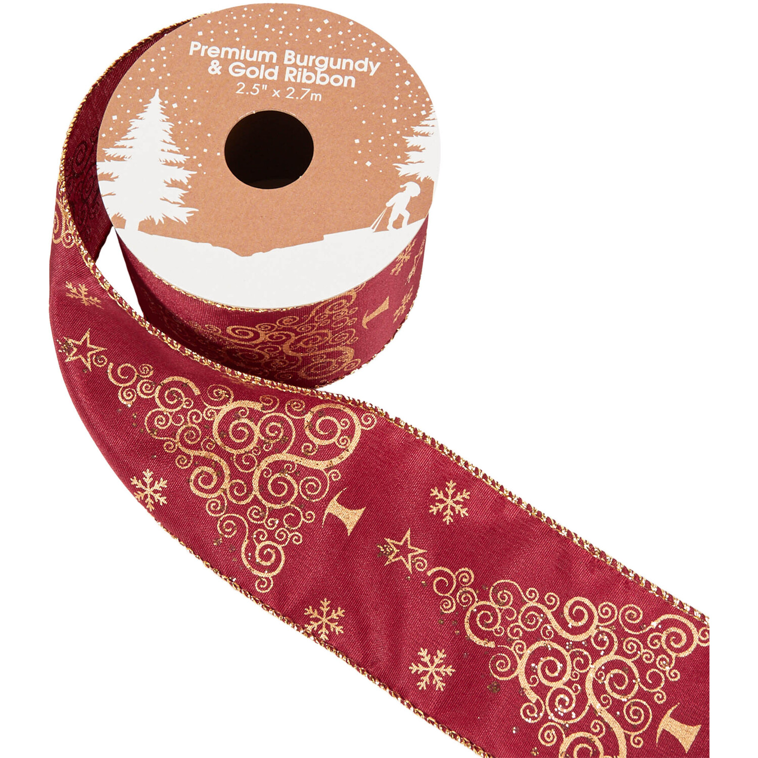Burgundy or Gold Premium Ribbon Image 5