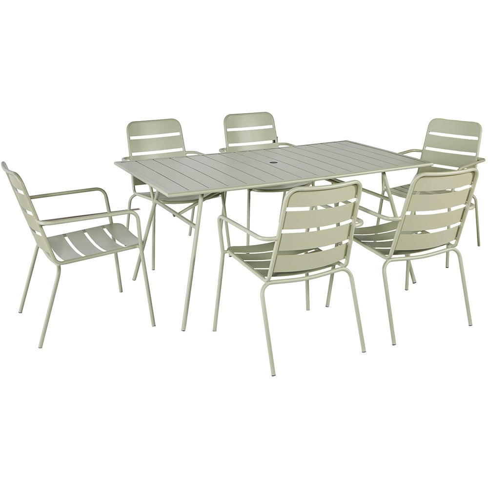 Ealing Dining Table and Chair Set Green Image 2