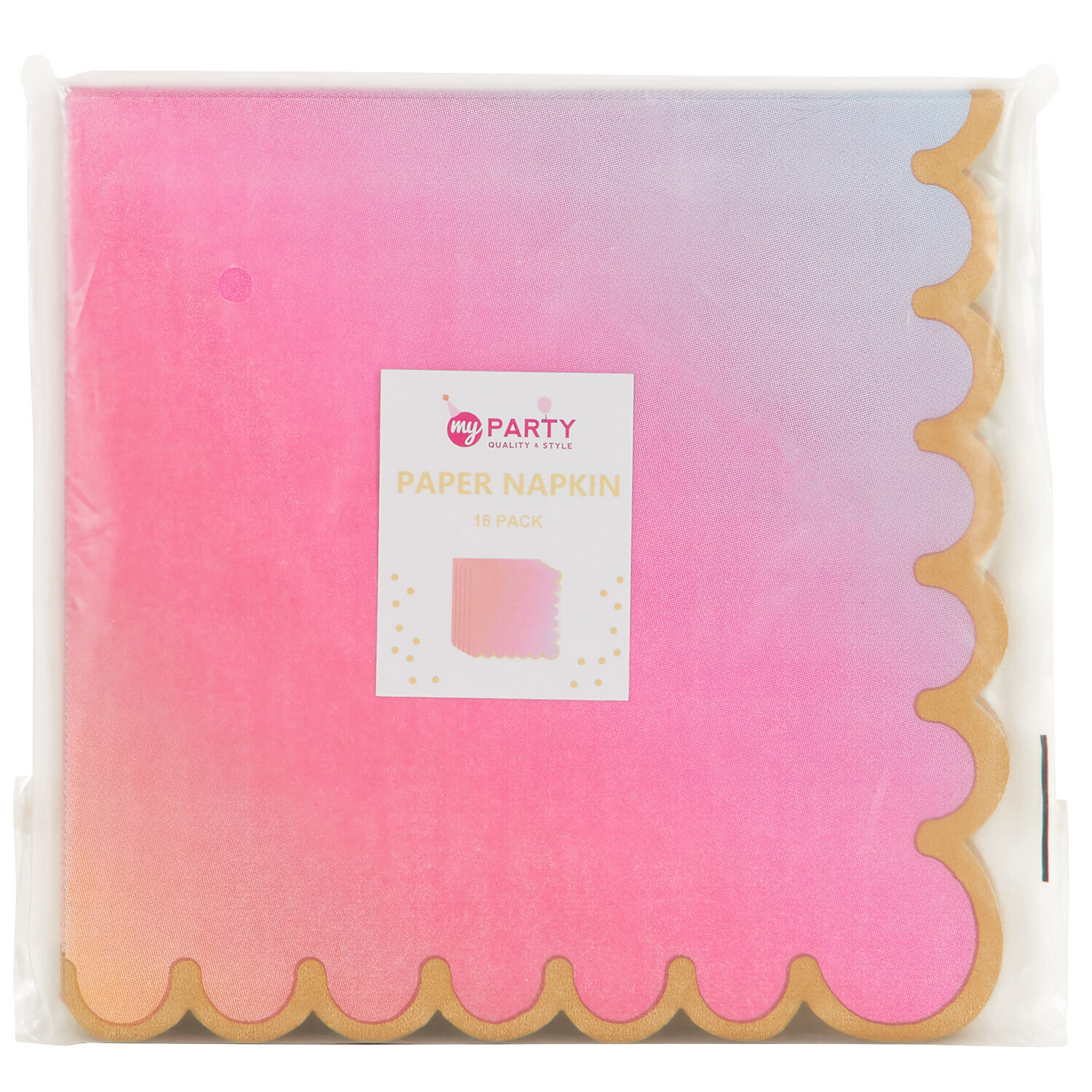 Pack of 16 Pastel Party Napkins - Multicolour Image 1