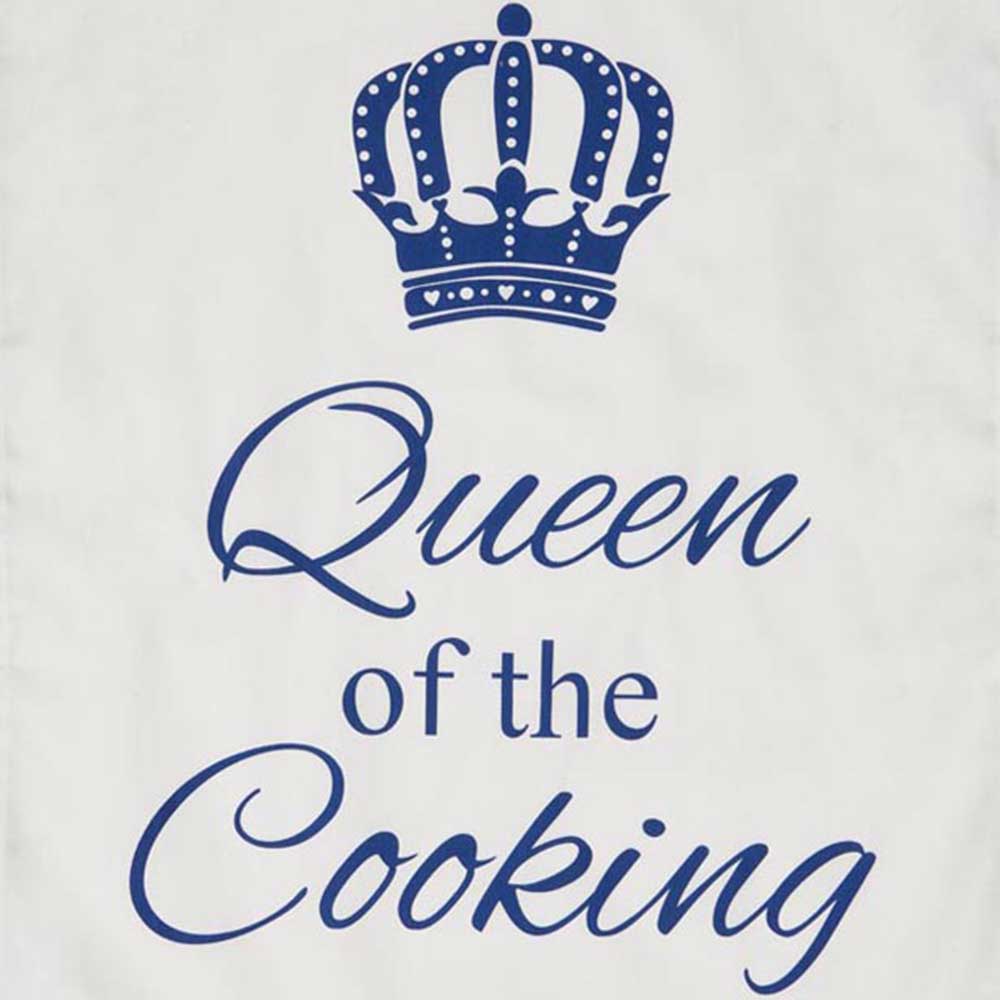 Wilko Queen of the Cooking Tea Towel Image 3