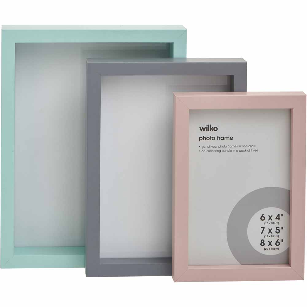 Wilko Mint Multi Photo Frame 3pk Wilko