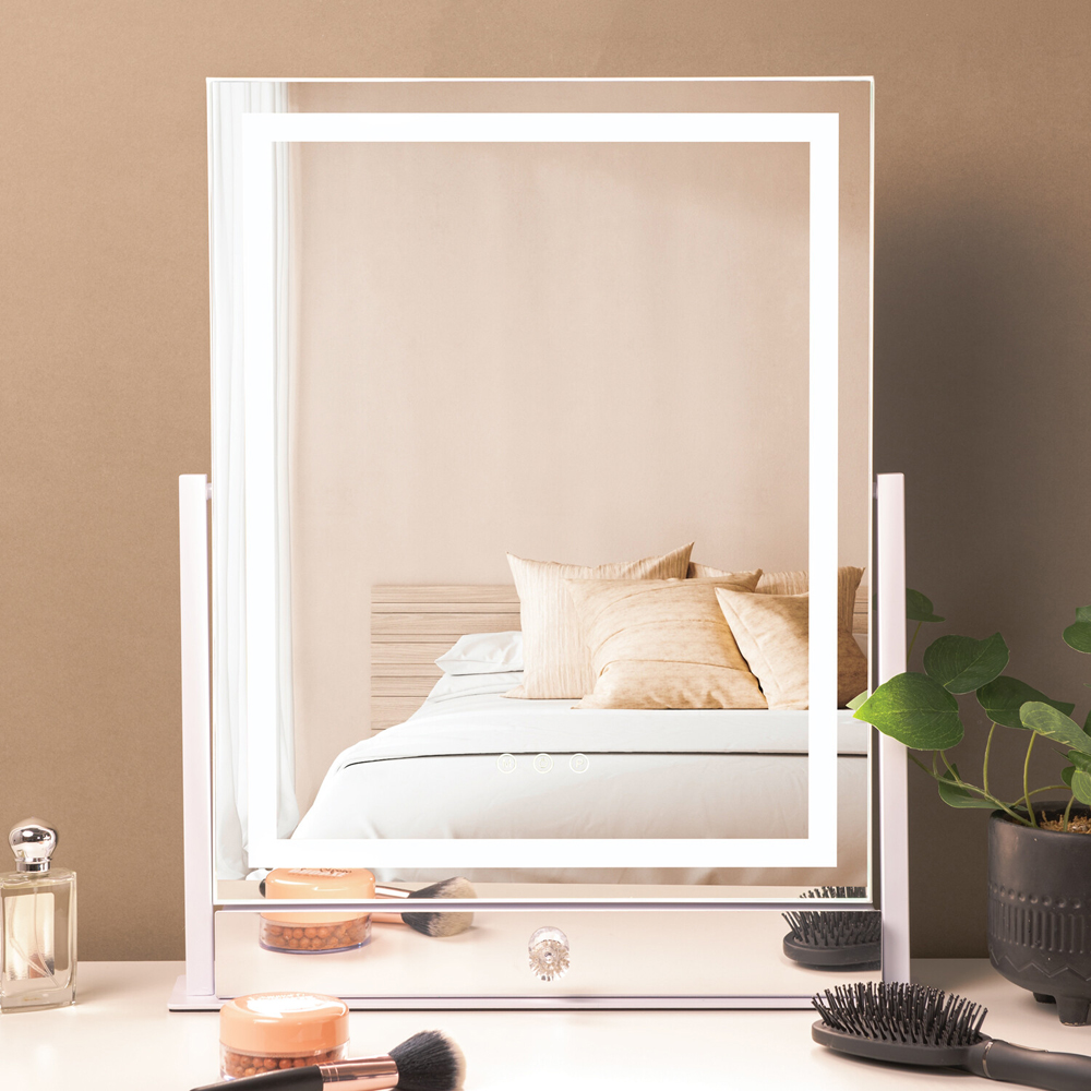 Hollywood LED Strip Mirror with Drawer Image 6