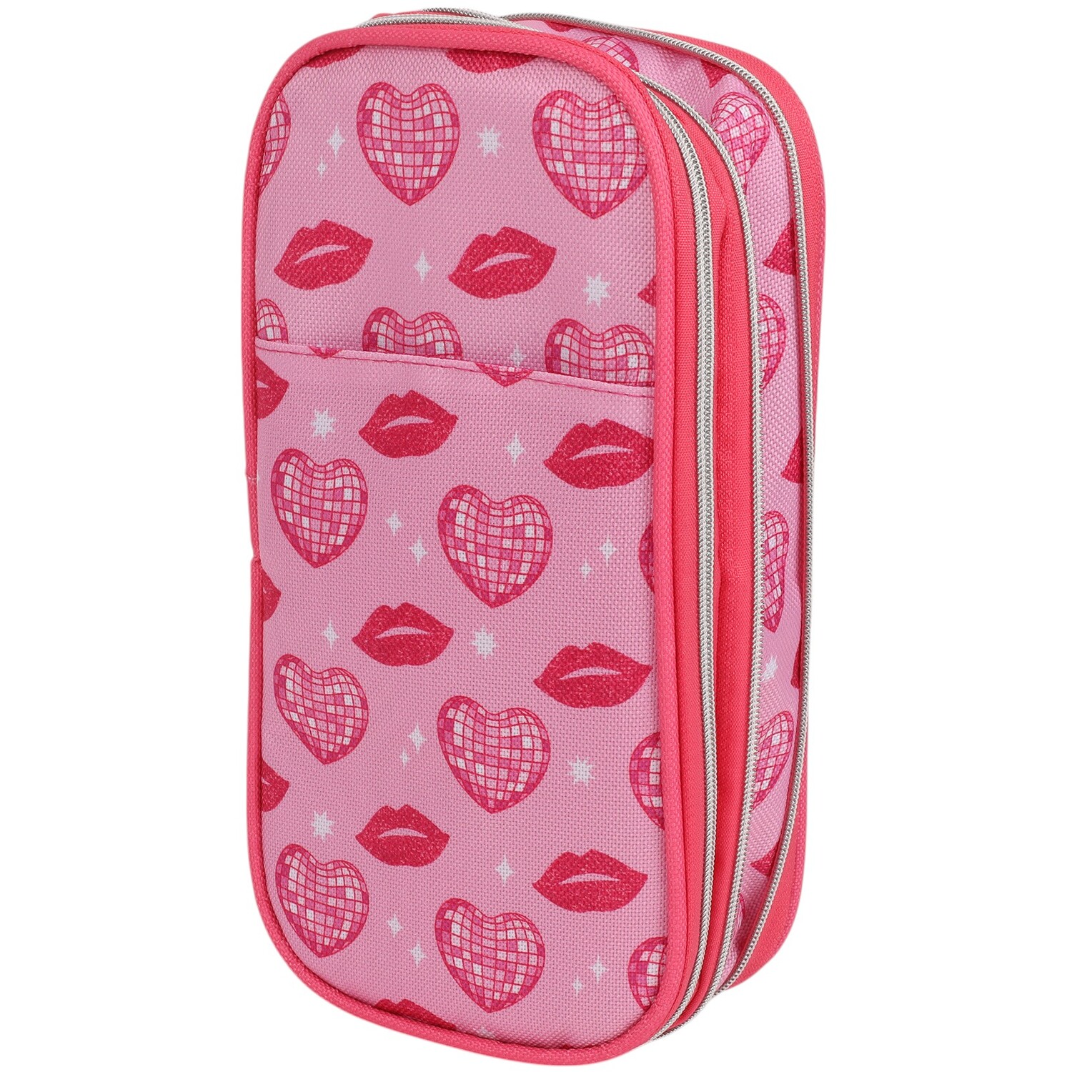 Let's Dance Compartment Pencil Case Pink Image 1