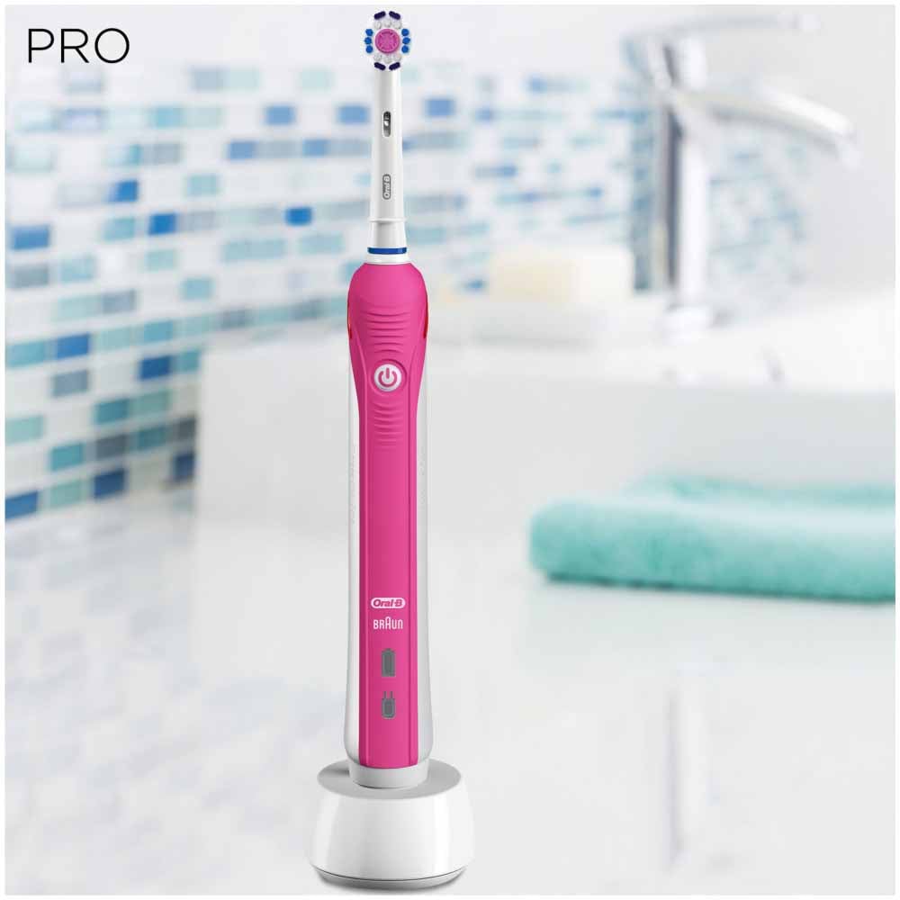Oral-B Pro 2 2000 Electric Toothbrush Pink Image 5