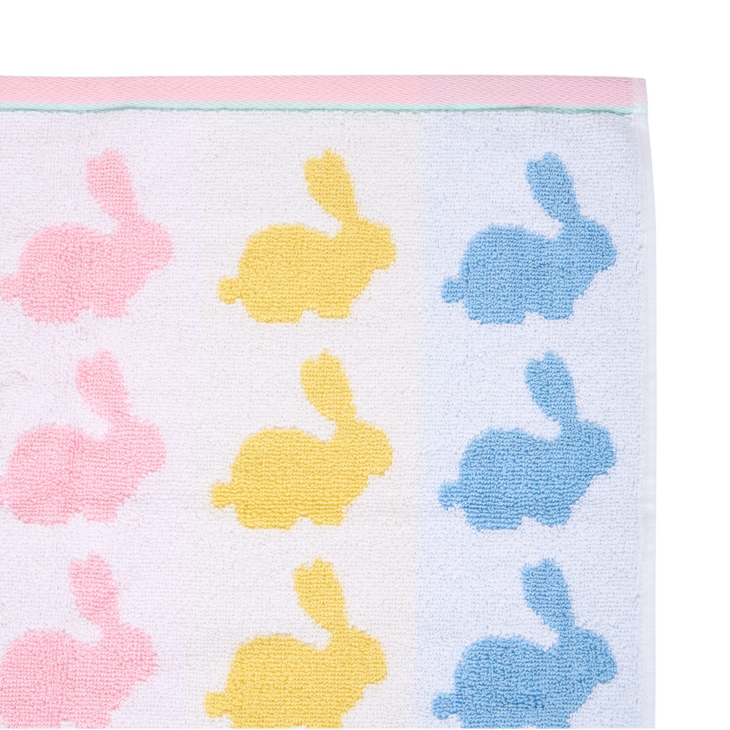 Pastel Bunnies Hand Towel - Multicolour Image 5