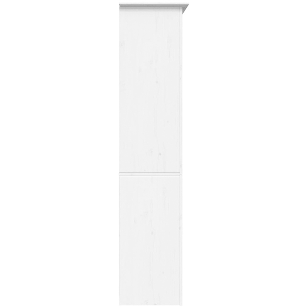 vidaXL Bodo 2 Door 3 Shelf White Solid Pine Wood Bookcase Image 5