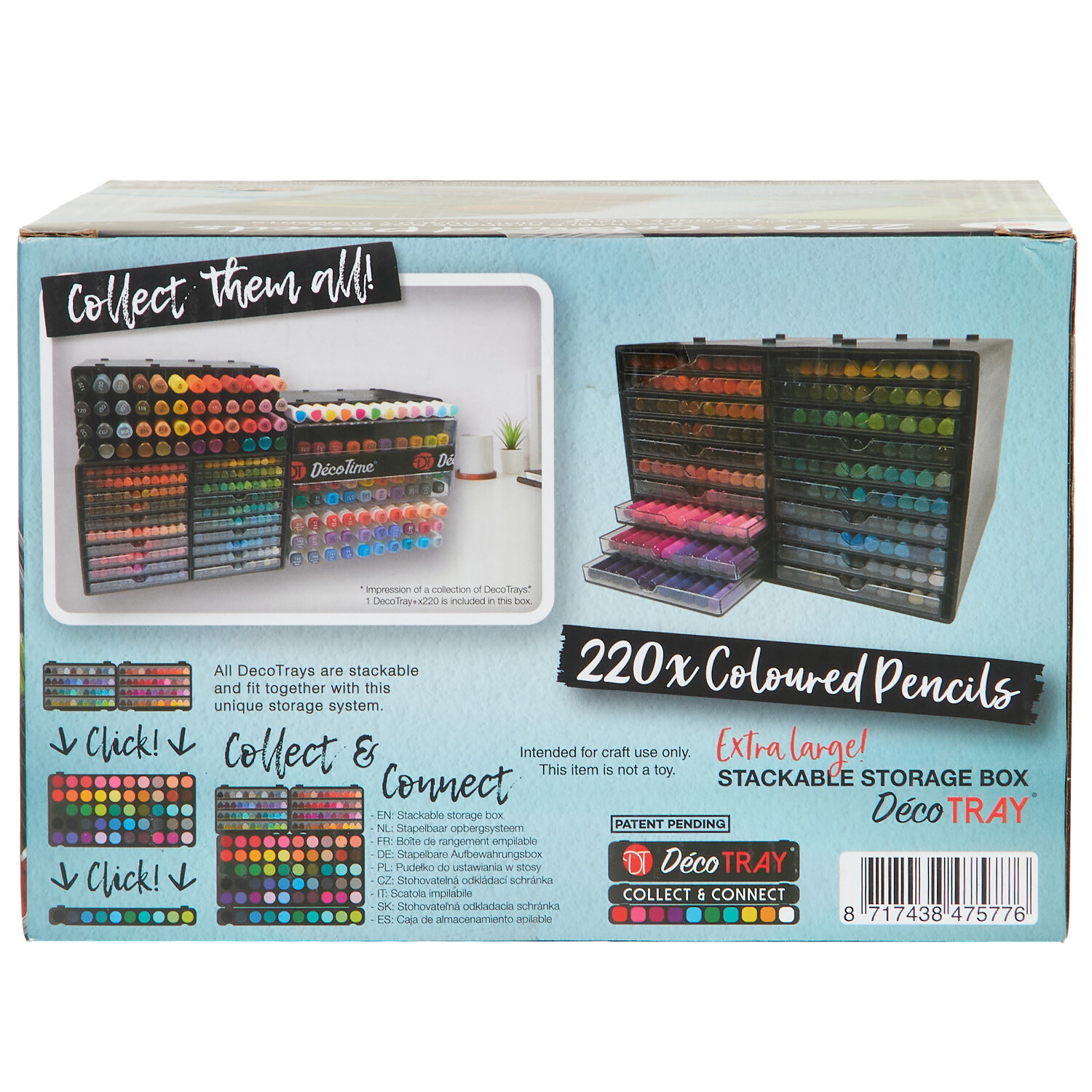 220 Artist Colouring Pencils In DecoTray - Blue Image 3