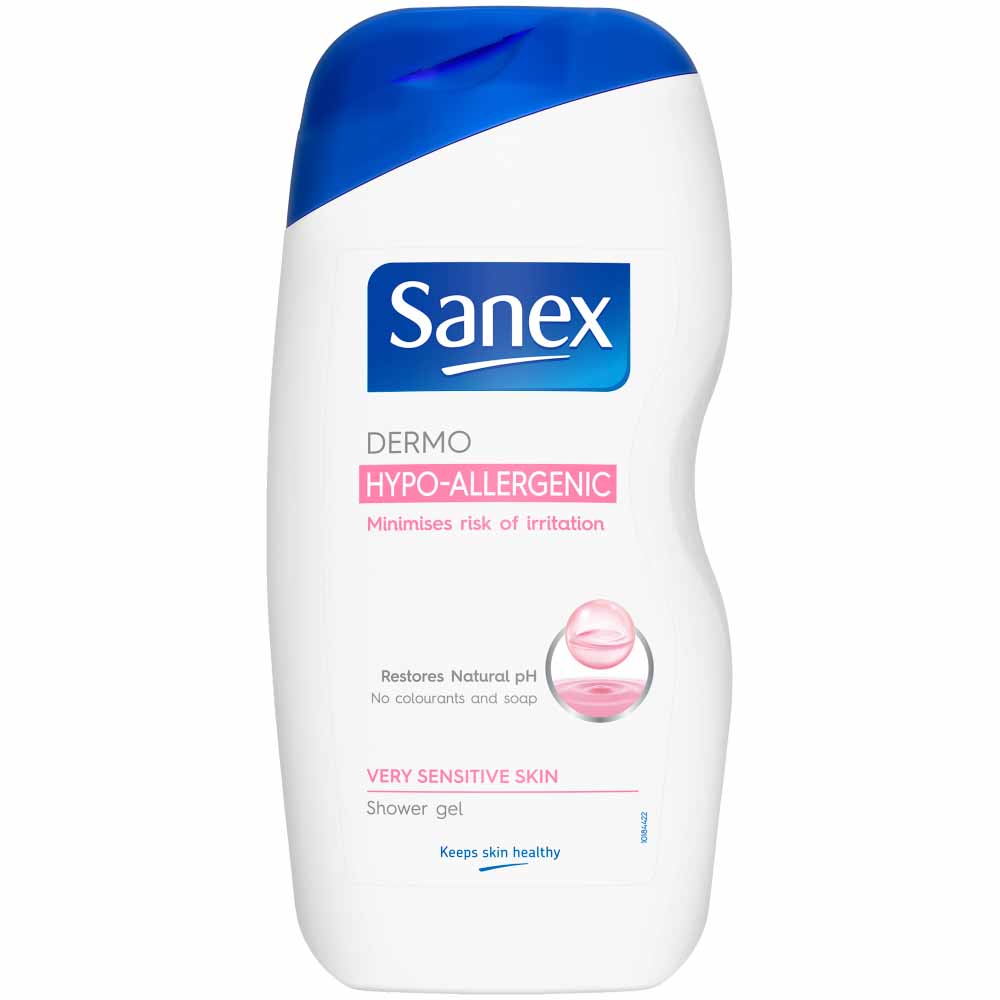 Sanex Hypoallergenic Shower Gel for Very Sensitive Skin 500ml Image 2