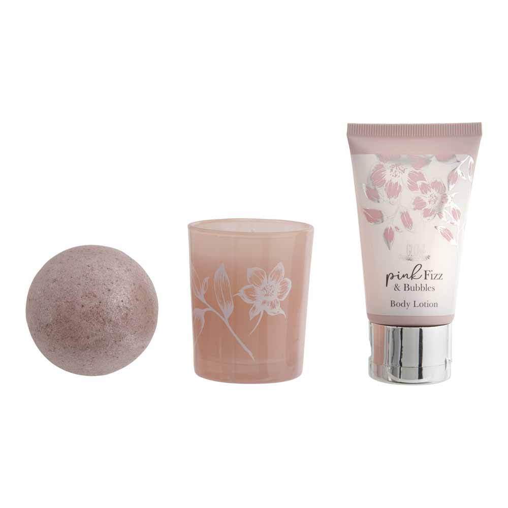 Glow Pink Fizz and Bubbles Evening Pamper Set Image 2