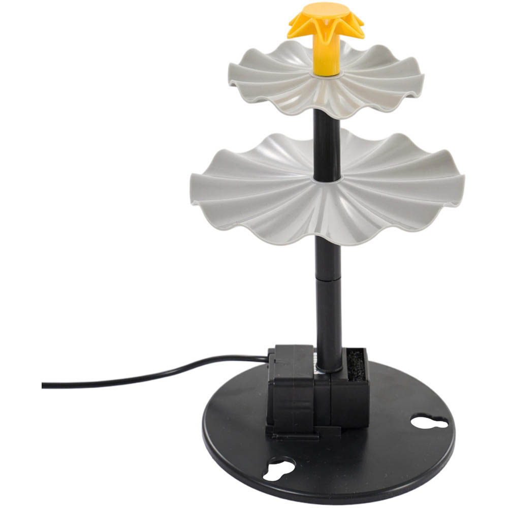 Living and Home 3-Tier Solar-Powered Bird Bath Fountain Water Pump with 6 Nozzles Image 4