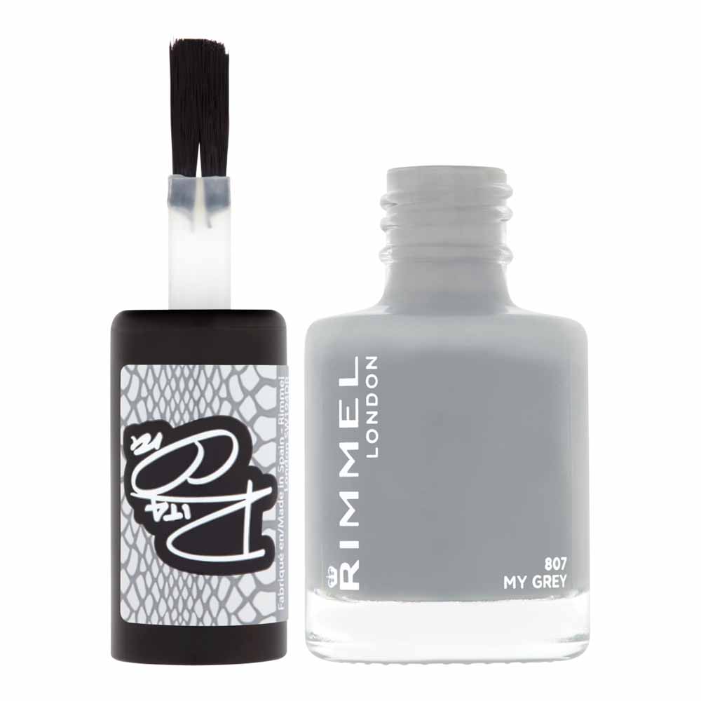 Rimmel London Rita Ora Nail Polish My Grey 807 8ml Image 2