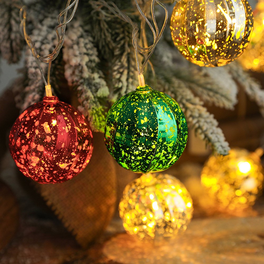 Living and Home 20 Multicoloured LED Christmas Bauble String Light Image 1