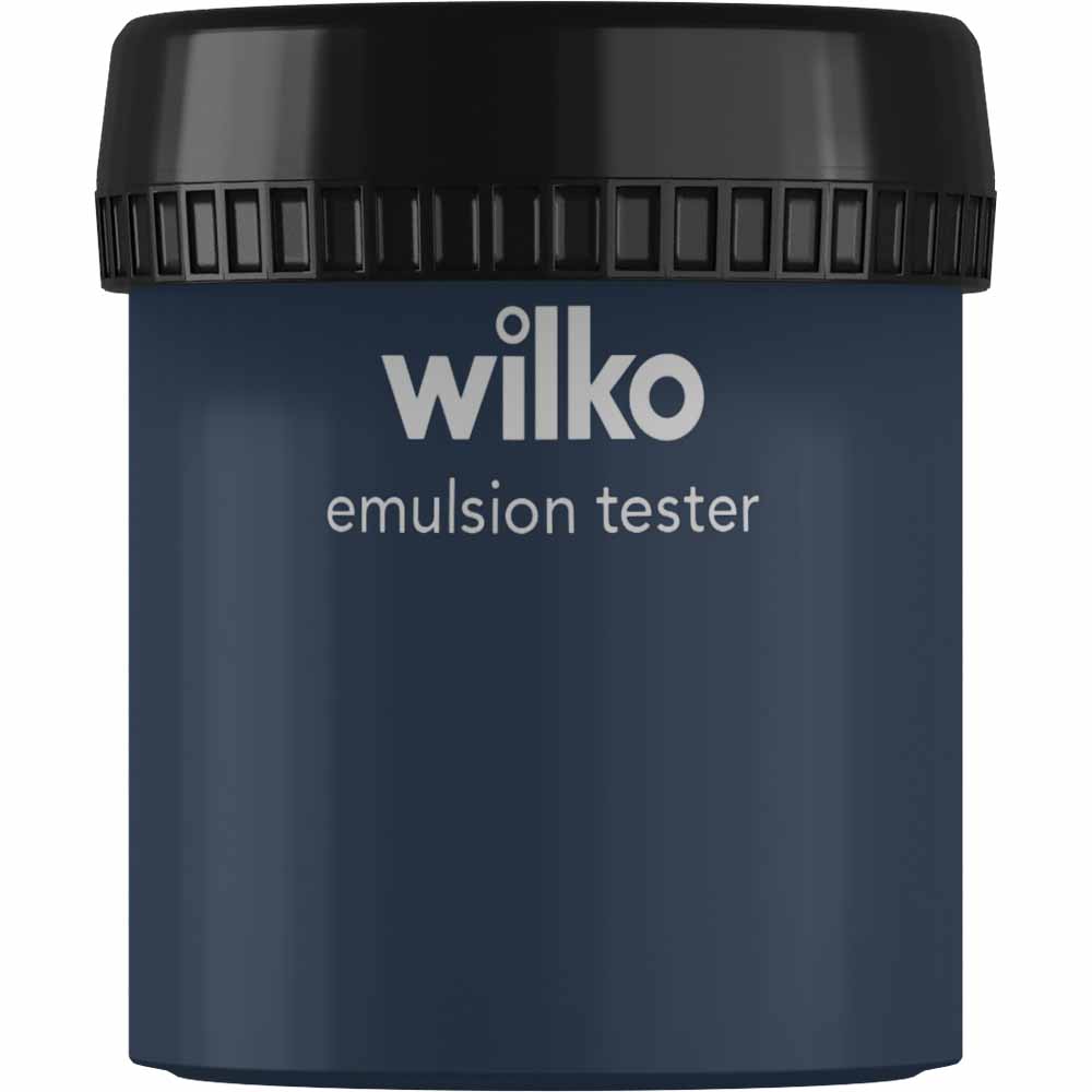 Wilko Intense Blueberry Emulsion Paint Tester Pot 75ml Image 1
