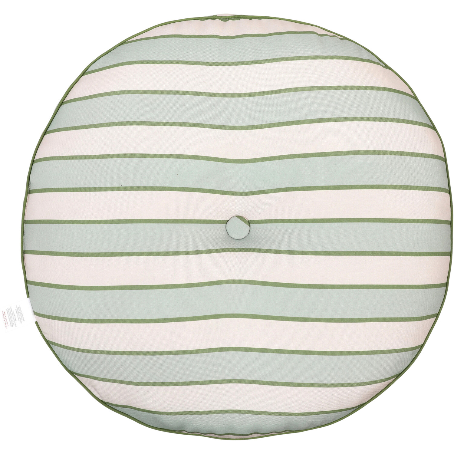 Striped Outdoor Floor Cushion Green Image 2