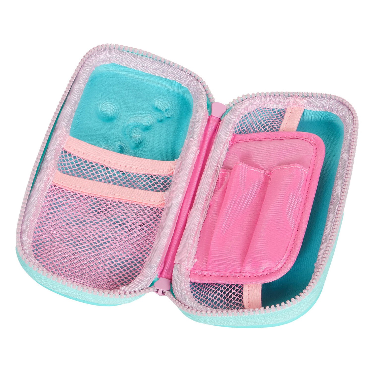 Daisy Compartment Pencil Case - Blue Image 3