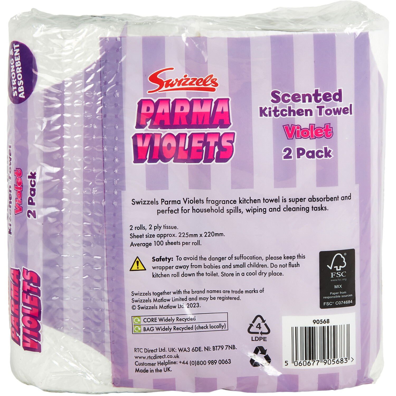 Parma Violets Scented Kitchen Towel Image 2