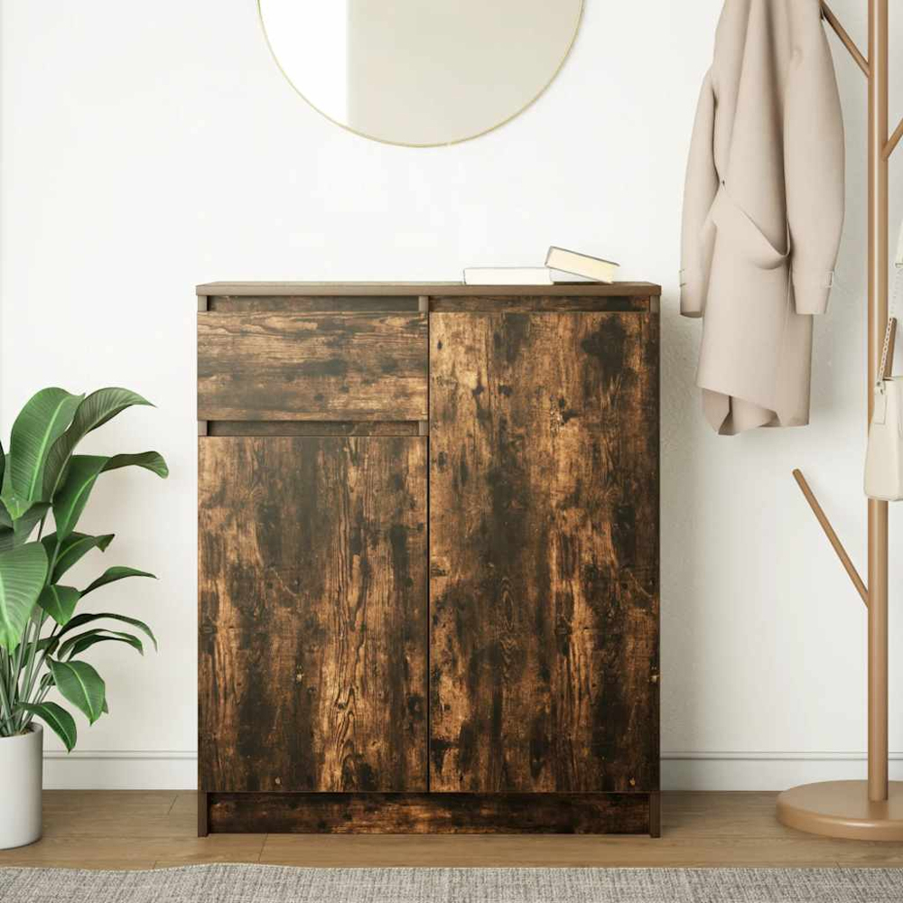 vidaXL 2 Door Single Drawer 3 Shelf Sonoma Oak Sideboard Image 9