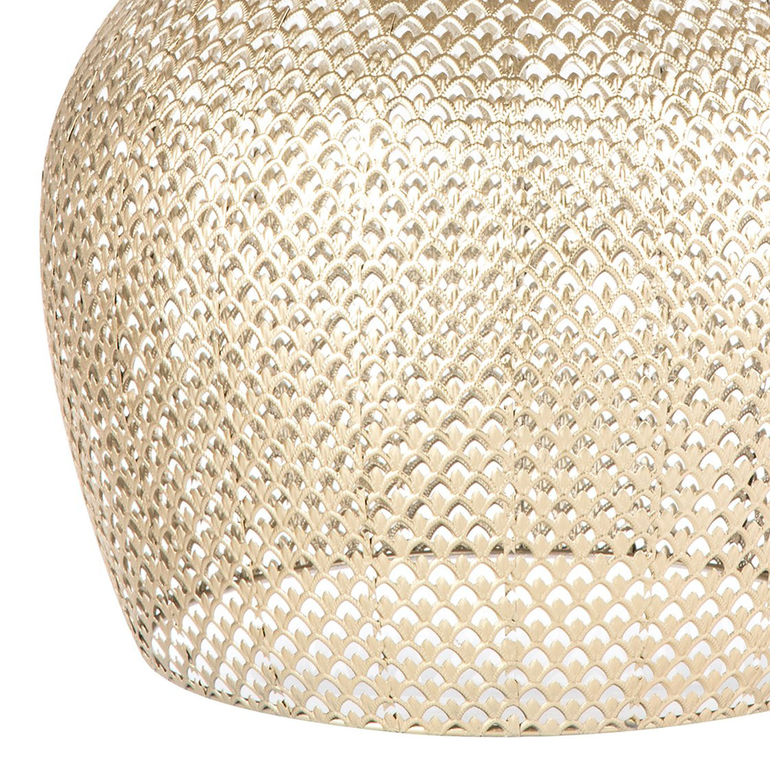 Moroccan Gold Cut Out Dome Shade Metal Pendant Light Image 3
