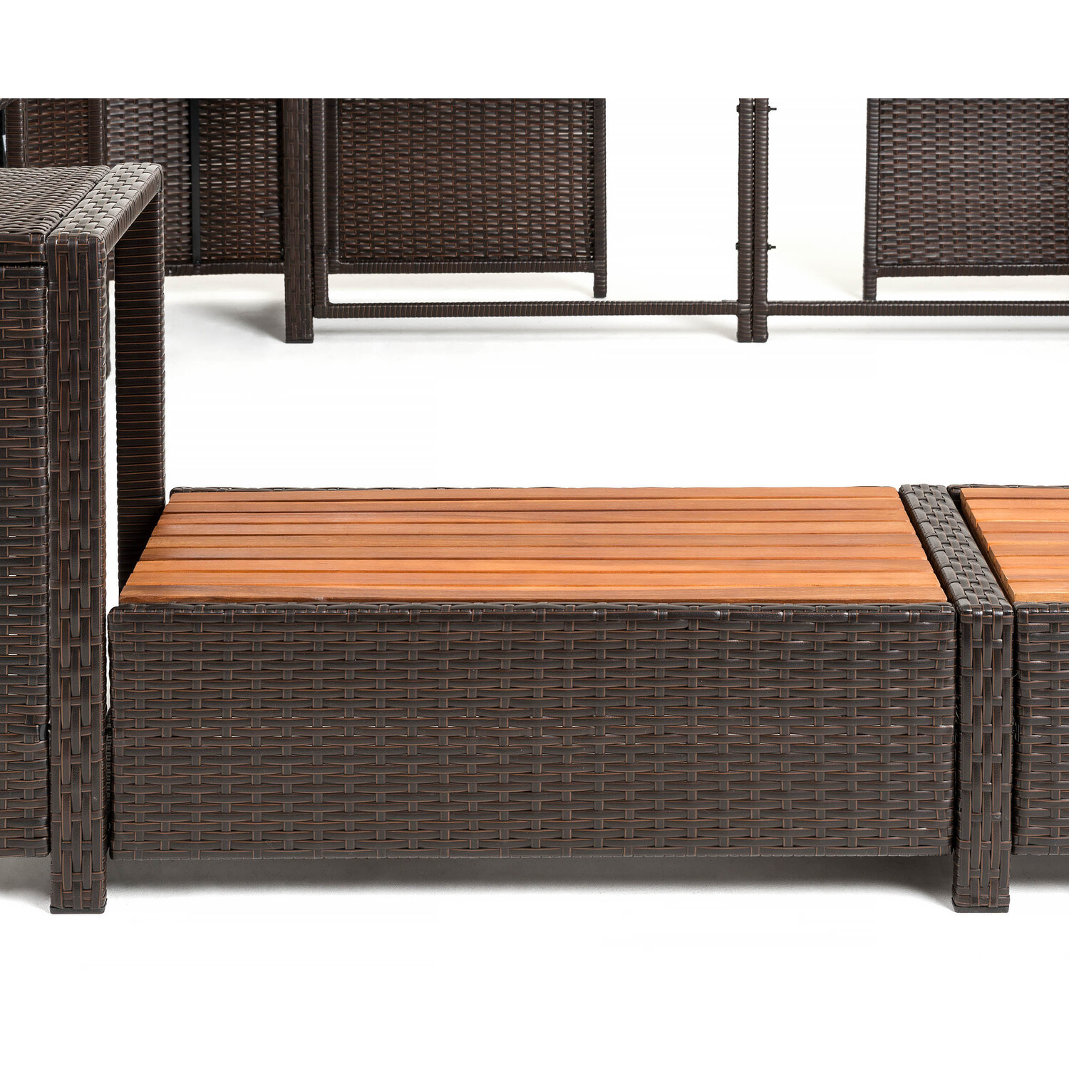 Lay-Z-Spa Square Rattan Spa Surround - Brown Image 2