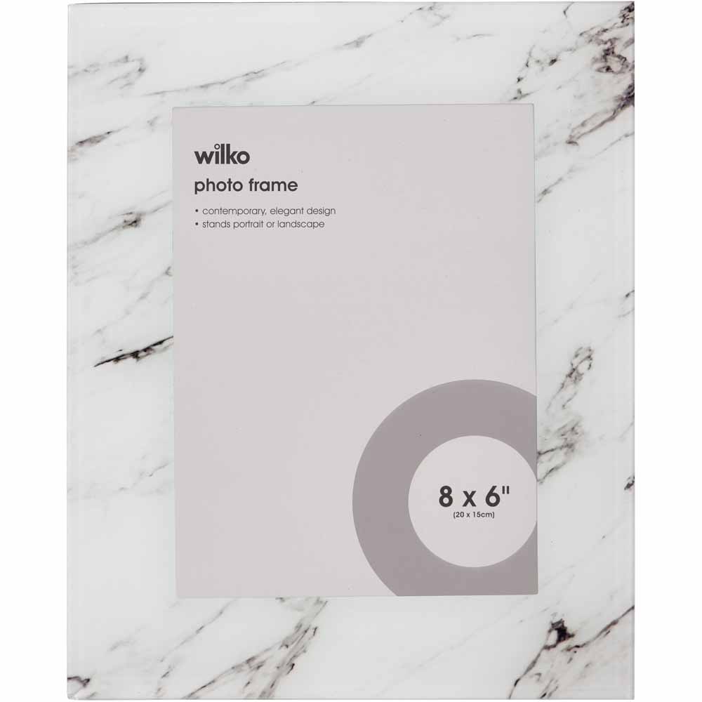Wilko Marble Glass Photo Frame 8 x 6 Inch Wilko