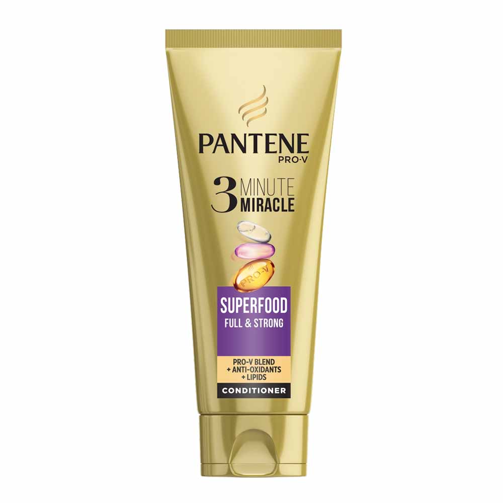 Pantene 3 Minute Miracle Superfood Conditioner 200ml Wilko
