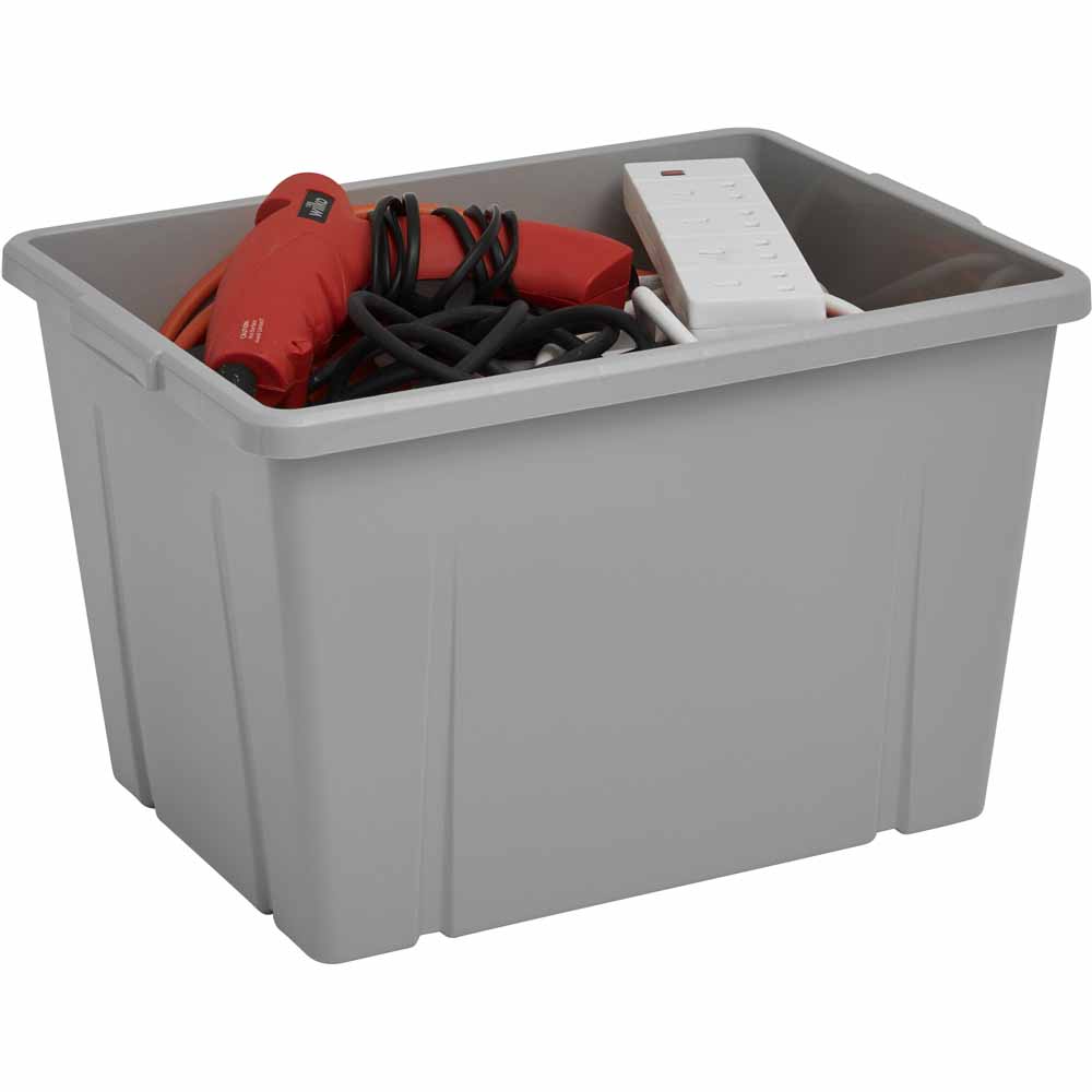 Wilko Grey Storage Box 20L Image 1