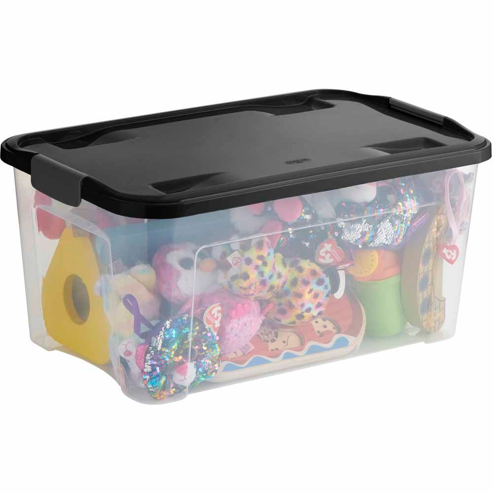 Wilko 45L Modular Storage Box with Lid Image 2