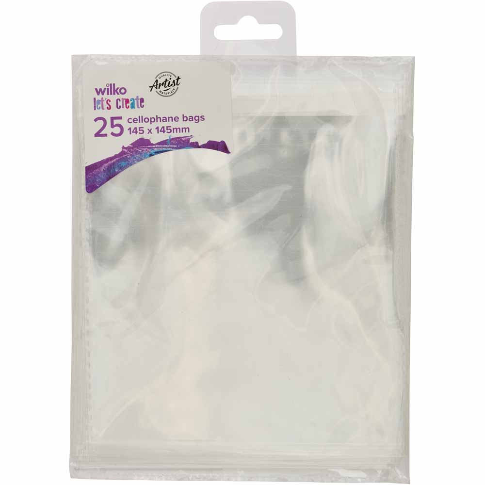 Wilko Cello Bags 145mm x 145mm 25 pack Image