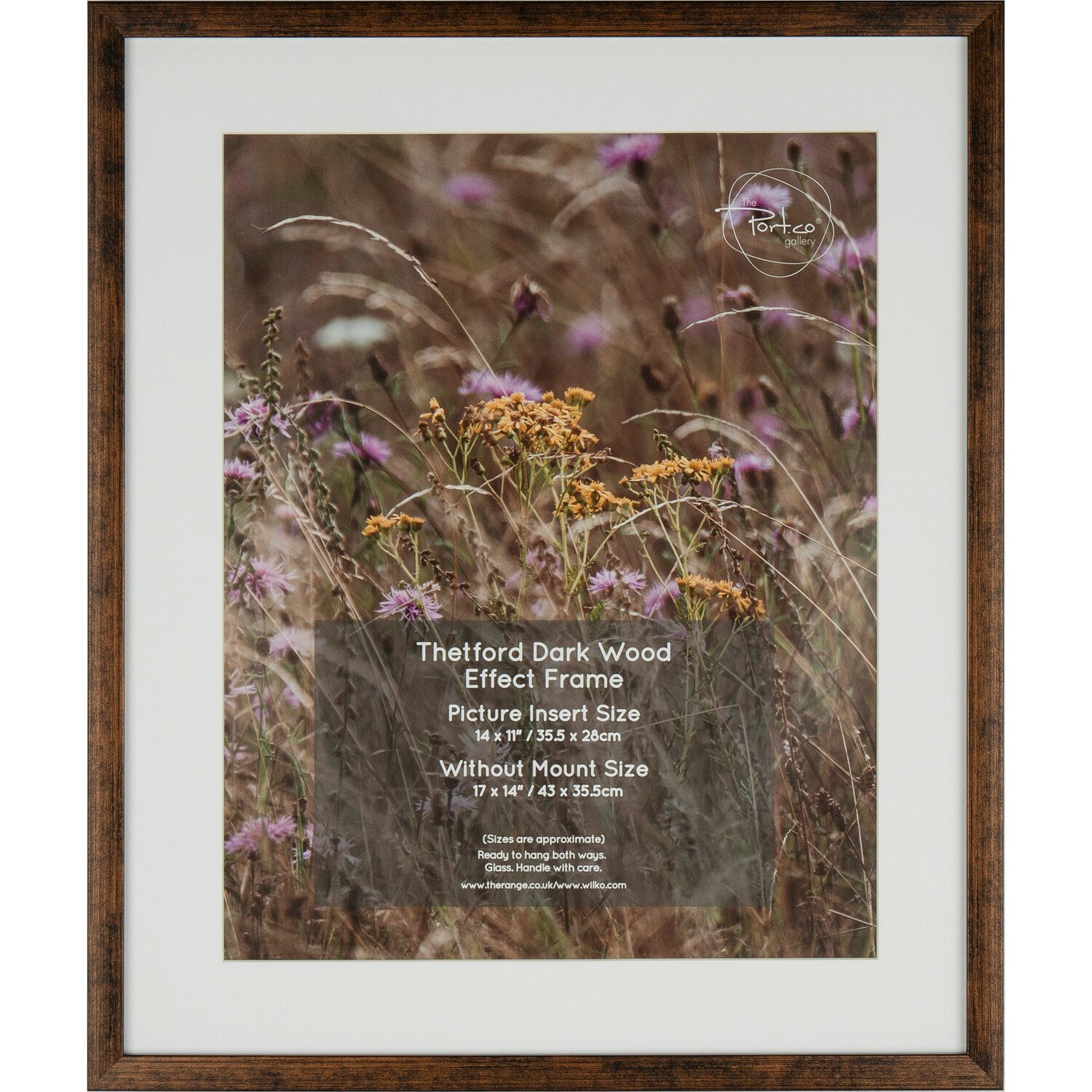 Thetford Dark Wood Effect Frame Brown 17 x 12in Image 1