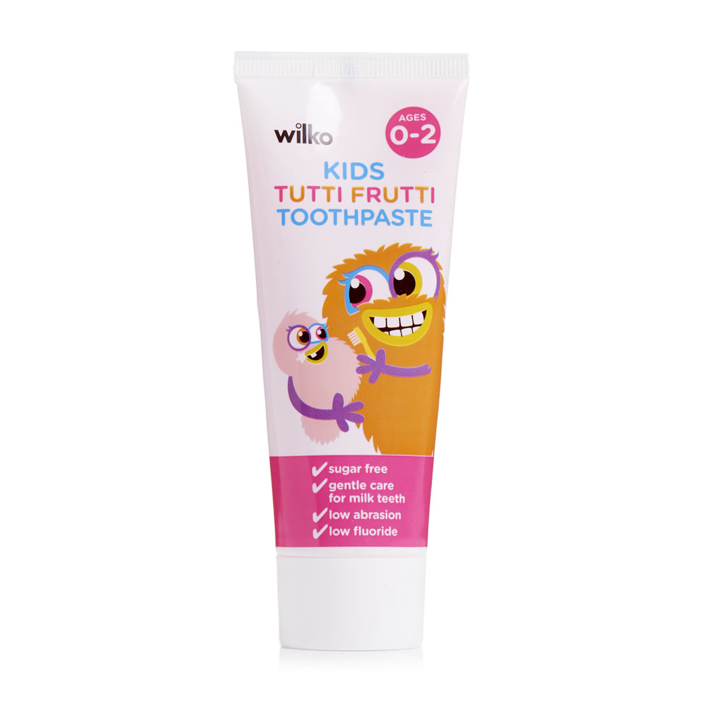 Wilko Kids' Tutti Frutti Toothpaste 0-2 years 75ml Image