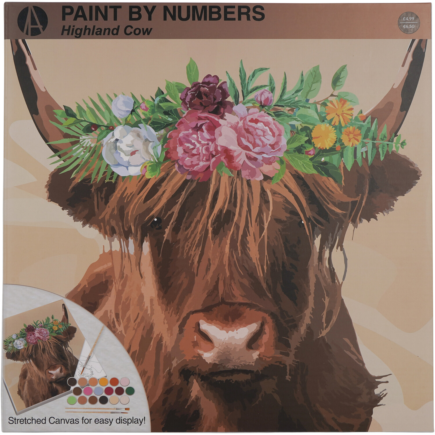 Art Studio Paint Your Own Highland Cow Kit Image 1