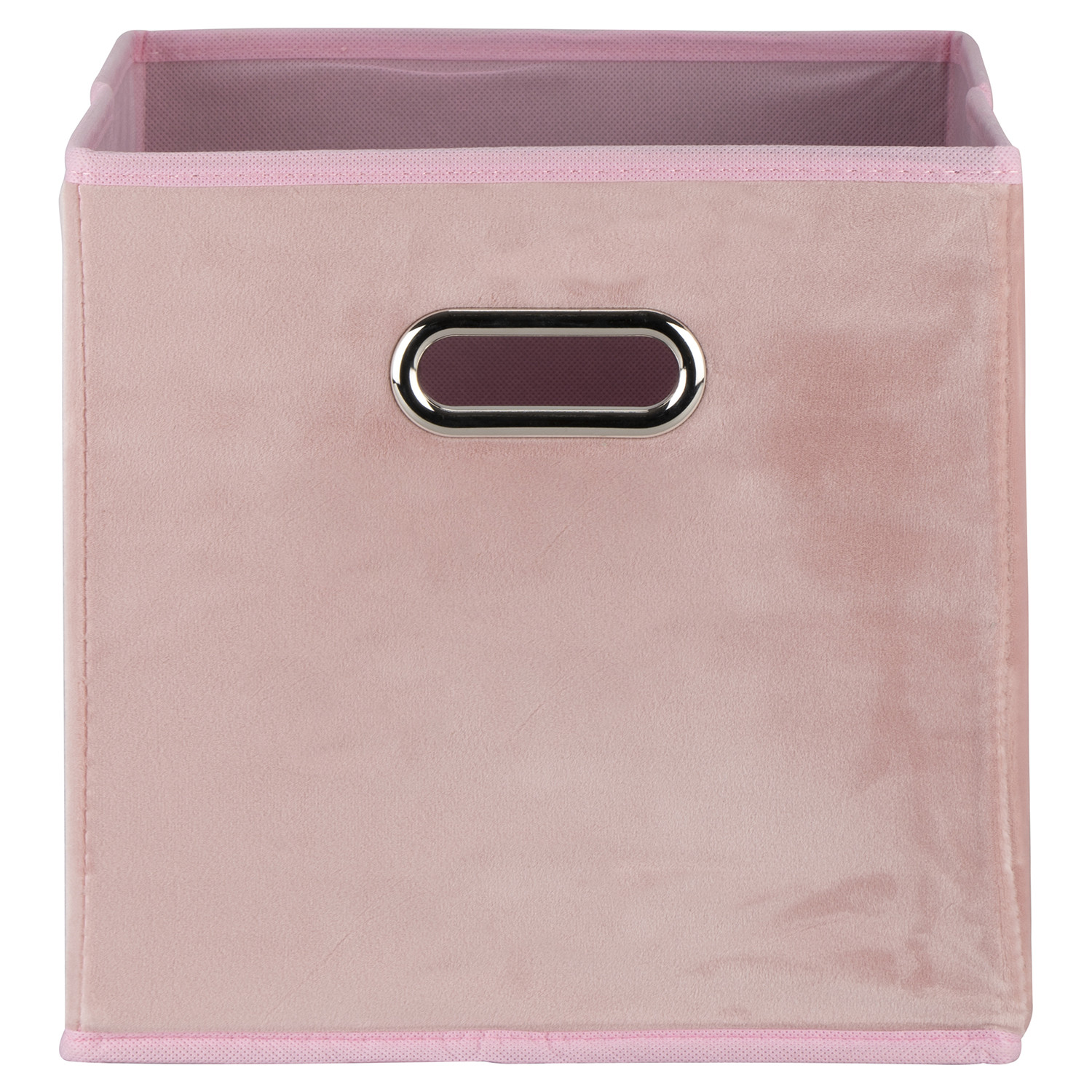 Blush Velvet Storage Cube Image 2