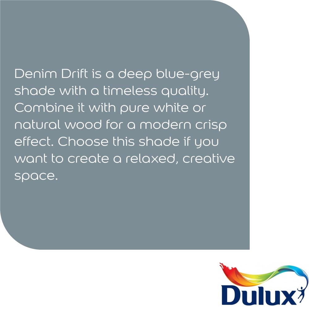 Dulux Simply Refresh One Coat Denim Drift Matt Emulsion Paint 2.5L Image 6