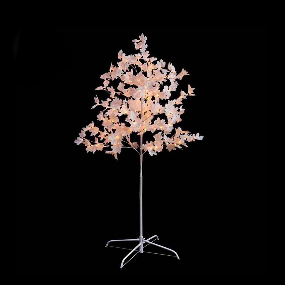 Wilko 5ft White Maple Leaf Light Up Tree Image 1