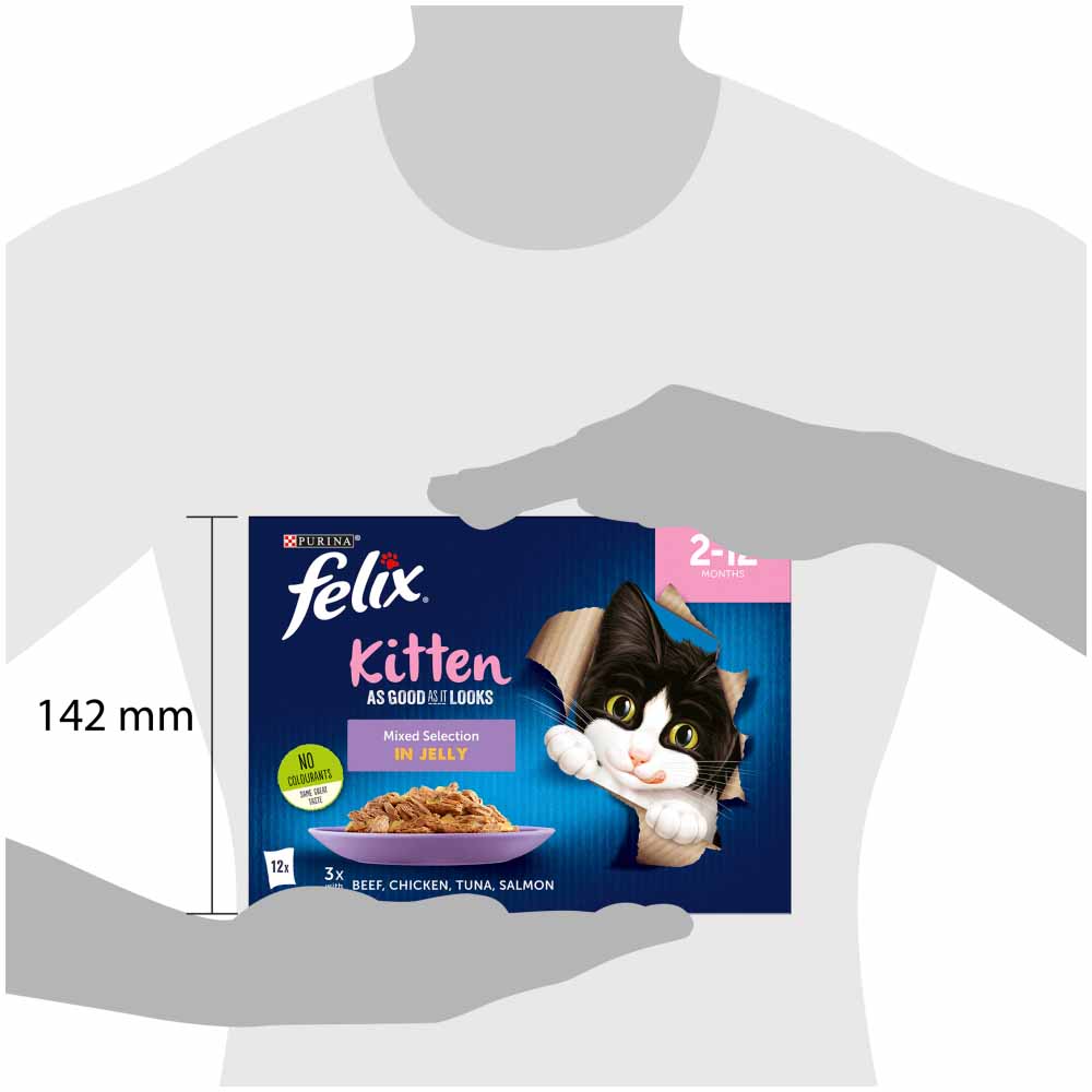 Felix As Good As It Looks Kitten Mixed Selection in Jelly Wet Cat Food 12 x 100g Image 4
