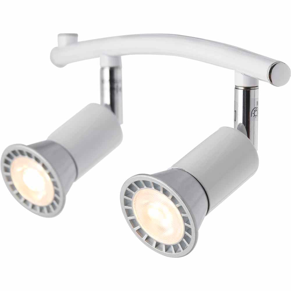 Wilko White Spot Light Bar 4 Light | Wilko