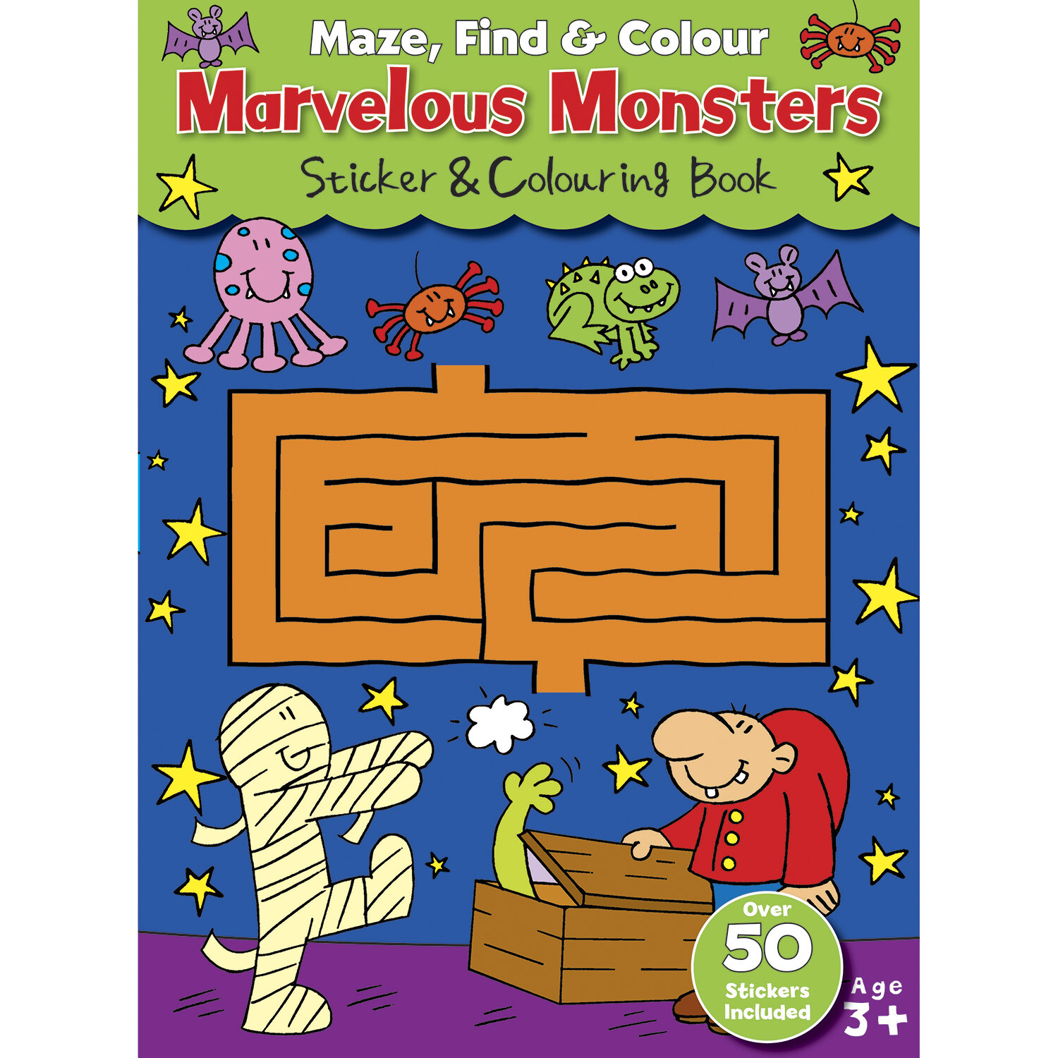 A4 Maze, Find, and Colour Book Image 4