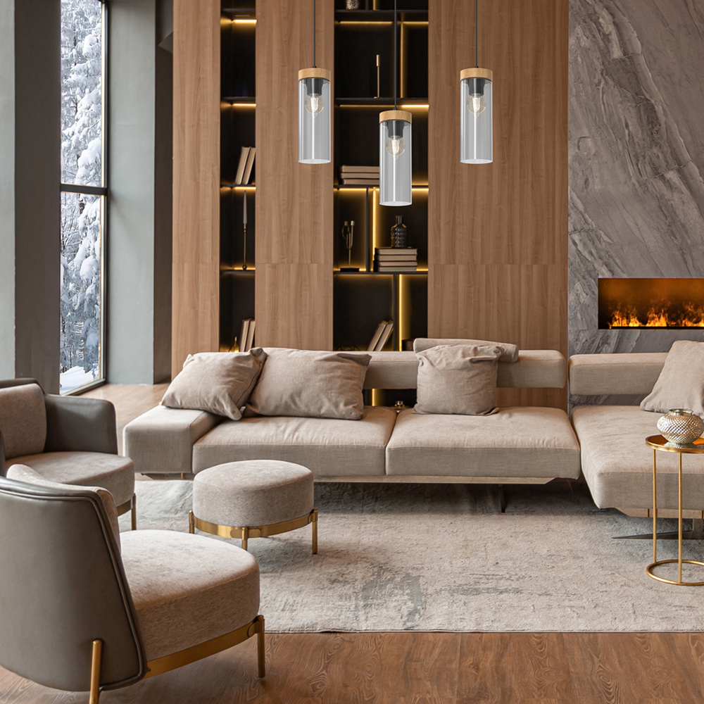 Milagro Elica Black Pendant Lamp 230V Image 4