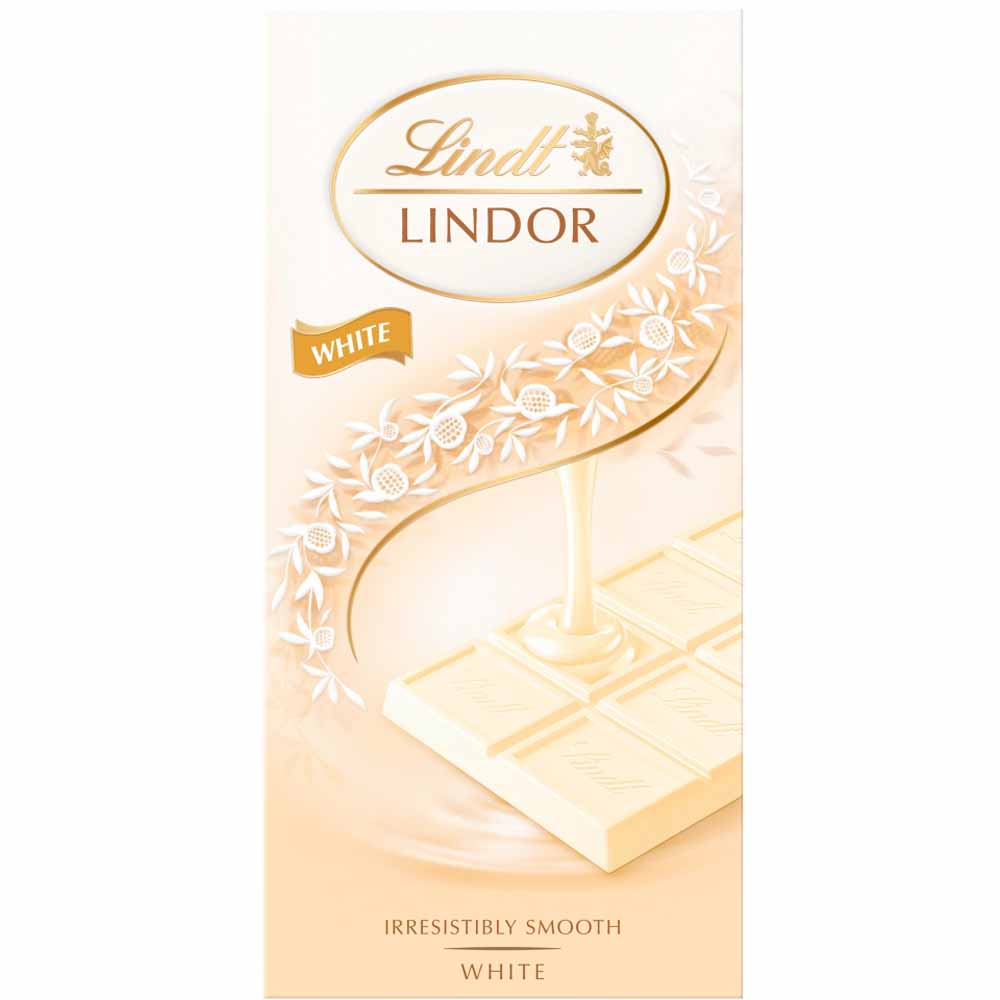 Lindt Lindor White Chocolate Bar 100g Wilko