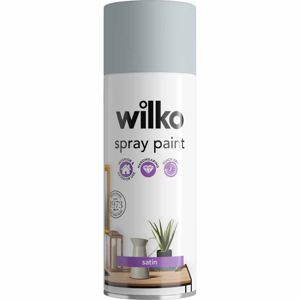 Wilko Duck Egg Satin Spray Paint 400ml Image