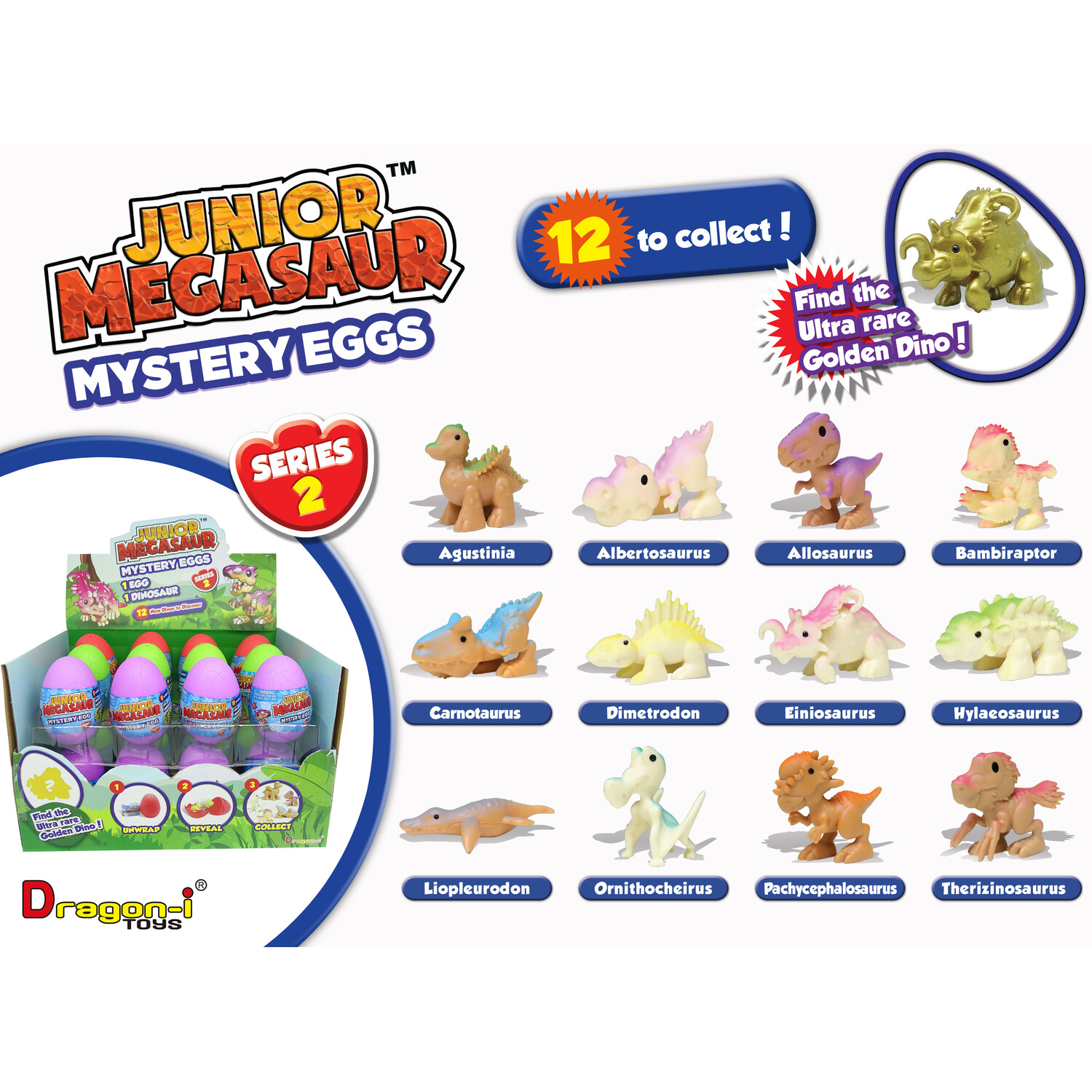 Single Junior Megasaur Mystery Eggs Toy in Assorted styles Image