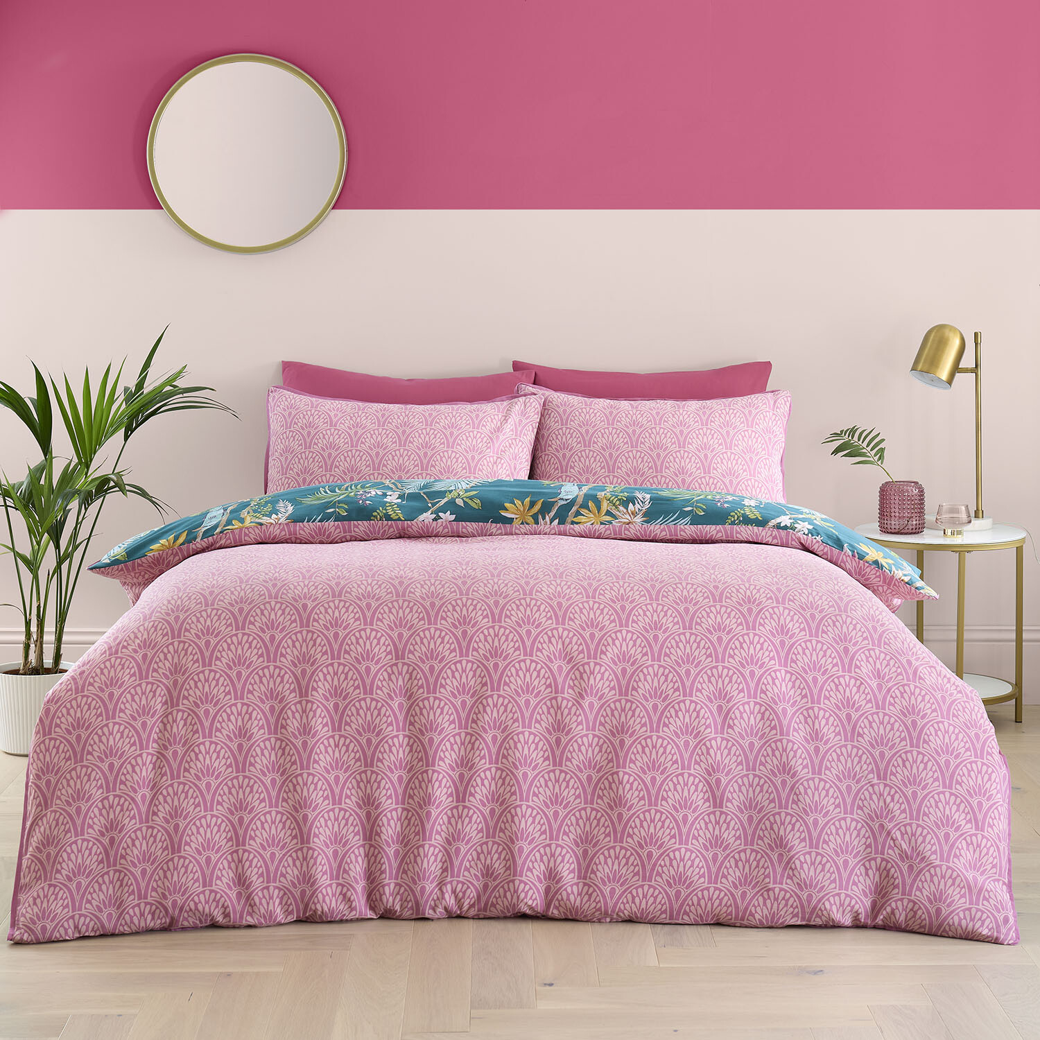 Botanical Birds Duvet Set Multicolour King Image 2