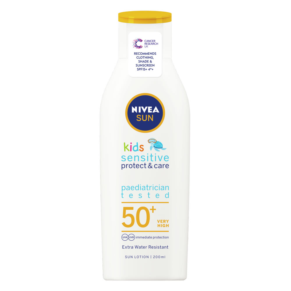 Nivea Sun Kids Sensitive Protect & Care Sun Lotion  SPF 50+ 200ml Image